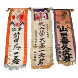 WWII JAPANESE SHUSSEI NOBORI SEND OFF BANNERS