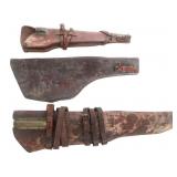 WWII US ARMY THOMPSON & M1 LEATHER SCABBARDS