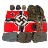 REENACTOR WWII GERMAN HELMETS AND FIELD GEAR