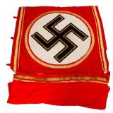 WWII GERMAN LARGE NSDAP GOLD THREAD FLAG SECTIONS