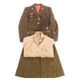 WWII US AAF NAMED WOMAN'S CBI UNIFORM