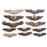 WWII USAAF 1 1/4' - 2' QUALIFICATION WINGS