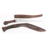 SOUTH ASIAN KUKRI & PESH-KABZ DAGGER