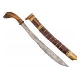 SOUTHEAST ASIAN GOLOK WITH SCABBARD