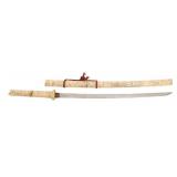 JAPANESE BONE HANDLE KATANA WITH SAYA