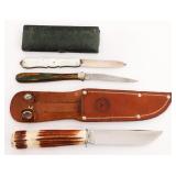 EARLY 20th C. FRUIT, POCKET & FIXED BLADE KNIVES