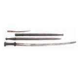 AFRICAN ETHNOGRAPHIC SWORDS & KNIFE