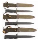 COLD WAR US M5A1 BAYONETS WITH SCABBARDS