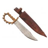 WWII AUSTRALIAN MADE US RANGER BRASS KNUCKLE KNIFE