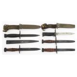 COLD WAR US M6, M7 & M4 BAYONETS