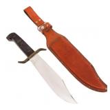 WESTERN W49 BOWIE KNIFE WITH LEATHER SHEATH