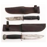 WWII USN CAMILLUS MkI & PAL RH-36 UTILITY KNIVES