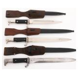 WWII GERMAN K98 DRESS BAYONETS WITH SCABBARDS