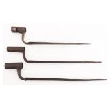 18th C. US, FRENCH & BRITISH SOCKET BAYONETS