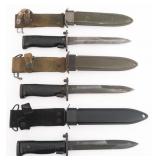 COLD WAR US & KOREAN M5 BAYONETS WITH SCABBARDS