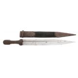 19th C. CAUCASIAN KINJAL DAGGER WITH SHEATH