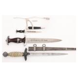 REENACTOR GERMAN SA, SS MINI & LUFT PARTS DAGGERS