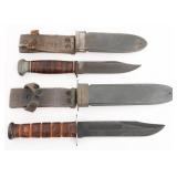 WWII USN PAL RH35 MkI & KABAR MkII FIGHTING KNIVES