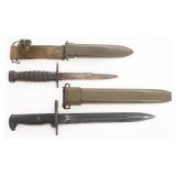 WWII US ARMED FORCES M1 & M4 BAYONETS