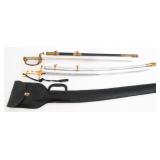 COLD WAR USMC MAMELUKE & USN 1852 DRESS SWORDS