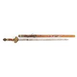 WWII US PACIFIC THEATER MADE SWORD WITH SCABBARD
