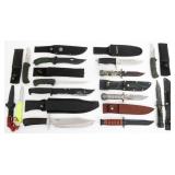 FIXED BLADE KNIVES - SCHRADE, ONTARIO, S&W, & MORE