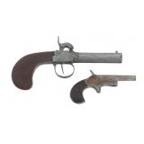 BELGIAN .50 CAL PERCUSSION & .22 CAL PISTOLS