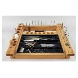 Oasis Fly Tying Workstation Bench and Accessories