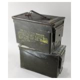 2 Military 50 Caliber Ammo Cans