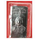 Scarce 1973 Sitting Bull 1oz 999 Fine Silver Bar