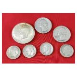 $1.40 in 90% Silver Half Dollar Quarters & Dimes
