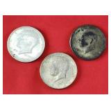 $1.50 of 3 90% Silver 1964 Kennedy Half Dollars