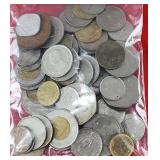 Bag of 75 Mixed World Foreign Coins