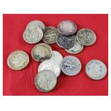 $1.50 of 15 90% Silver Roosevelt Dimes