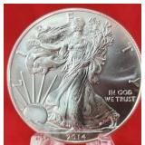 2014 Unc 1oz American Silver Eagle
