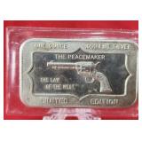 1973 The Peacemaker 999 Silver Bar by Belford Mint
