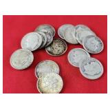 $1.50 of 15 90% Silver Roosevelt Dimes