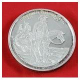 1973 1oz 999 Silver Texas Ranger Comm. Round