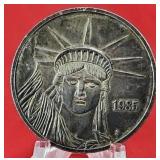 Engelhard 1985 1oz 999 Liberty Trade Silver Scarce