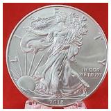 2018 Unc. 1oz. American Silver Eagle