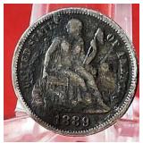 1889 Seated Liberty Dime