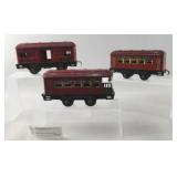 Pre War American Flyer Tin Litho Model Train Cars