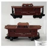 2 Lionel Lines Cabooses No. 6417-25
