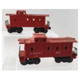 Lionel O Gauge Caboose 6257 & Early Scout Caboose