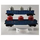 2 Lionel NYC 6142 Gondolas with Canisters