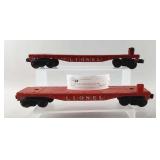2 Lionel Trestle Bridge Flat Cars No. 6825