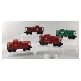 4 Lionel O Gauge Caboose Cars 1970's-80's