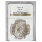 1884-O Morgan Silver Dollar NGC MS 64