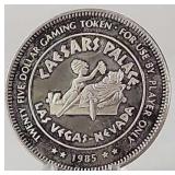 1985 Caesars Palace 1.5oz 999 Silver $25 Token