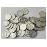 40 Silver Washington Quarters Mixed Dates